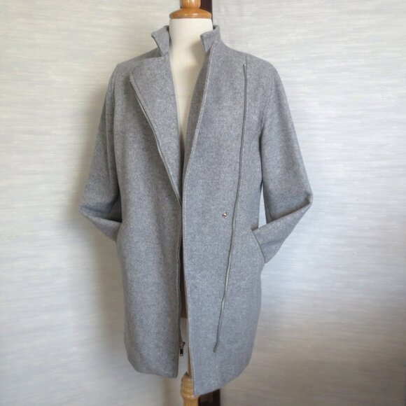 Old Navy Womens Soft Brushed Longline Gray Moto Jacket Coat S Small - Picture 7 of 9